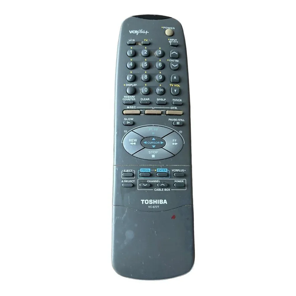 Toshiba VC-677 VCR Plus Remote Control Transmitter UM-4AAA 1.5V DC3V Grey
